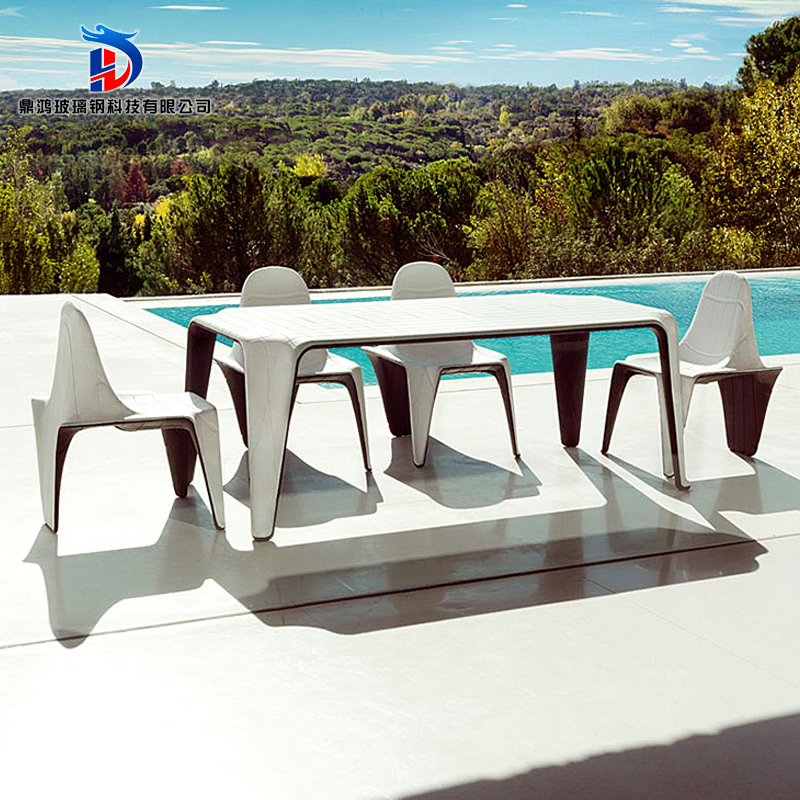 Mei Chen glass fiber seat table combination furniture custom outdoor hotel stylish luxury leisure home kitchen chair