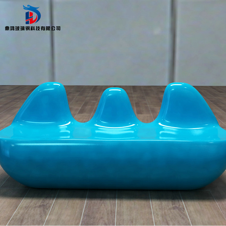 Meichen creative fiberglass mountain back leisure seat outdoor square shopping mall hotel rest stool waiting chair