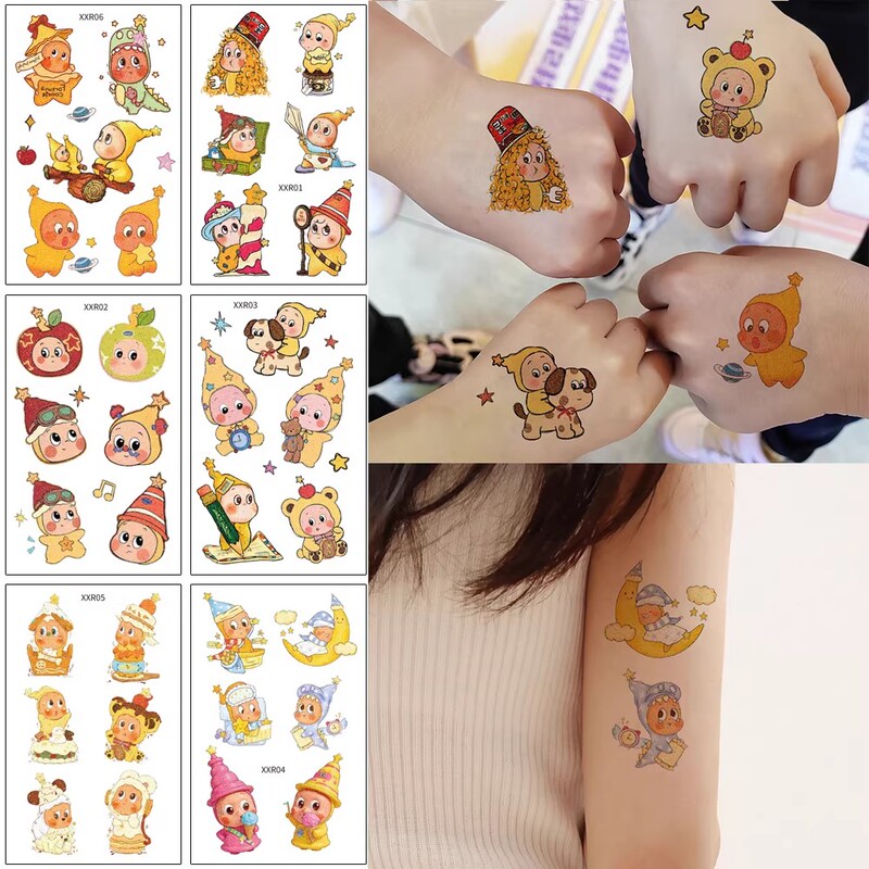 Star-Themed Glitter Tattoo Stickers, Face Stickers, Cartoon Cute Children's Gifts, Party Colorful, High-End Feel, Washable