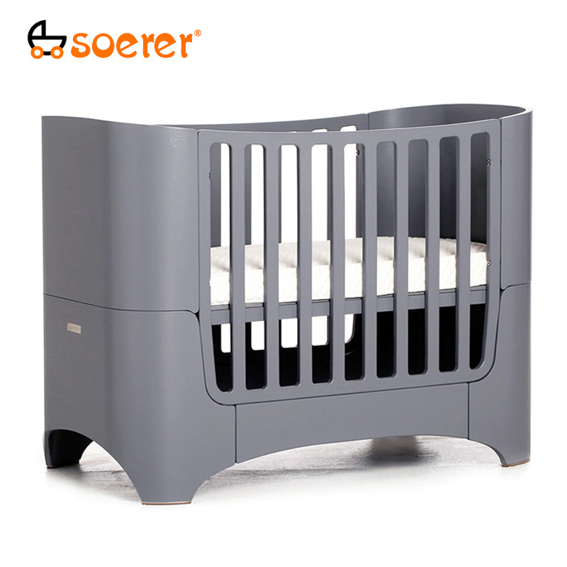Soerer Solid Wood Crib Multifunctional Newborn Growth Bb Bed High