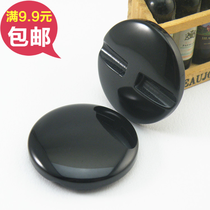 High-grade resin coat cashmere button round dark eye mushroom steamed bread buckle Joker black and white button for men and women