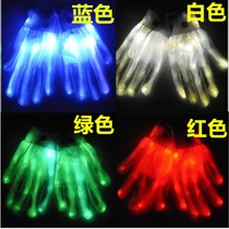 Bar atmosphere nightclub glowing gloves props no need to light self-shining LED glowing gloves Night Rider