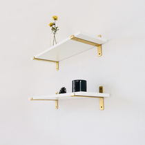 Wall Shelf Iron-lined Partition Nordic Wall-mounted Living-room Wall Shelf Decorative Bookshelf Kitchen containing shelves
