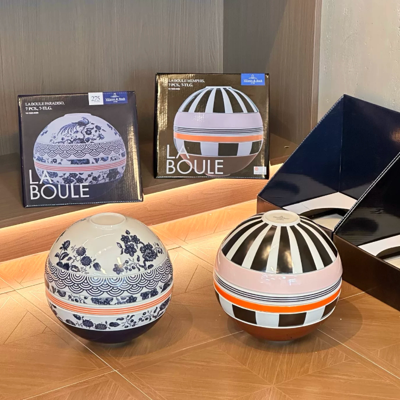 New Chinese-Style Creative German Original Tableware Set of 7 Pieces, Ceramic Dinner Plates, Salad Plates, Shallow Plates, High-Value Dinner Plates