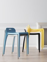 Plastic stool home thickened dining room high stool simple modern dining table plastic bench four-legged living room small chair