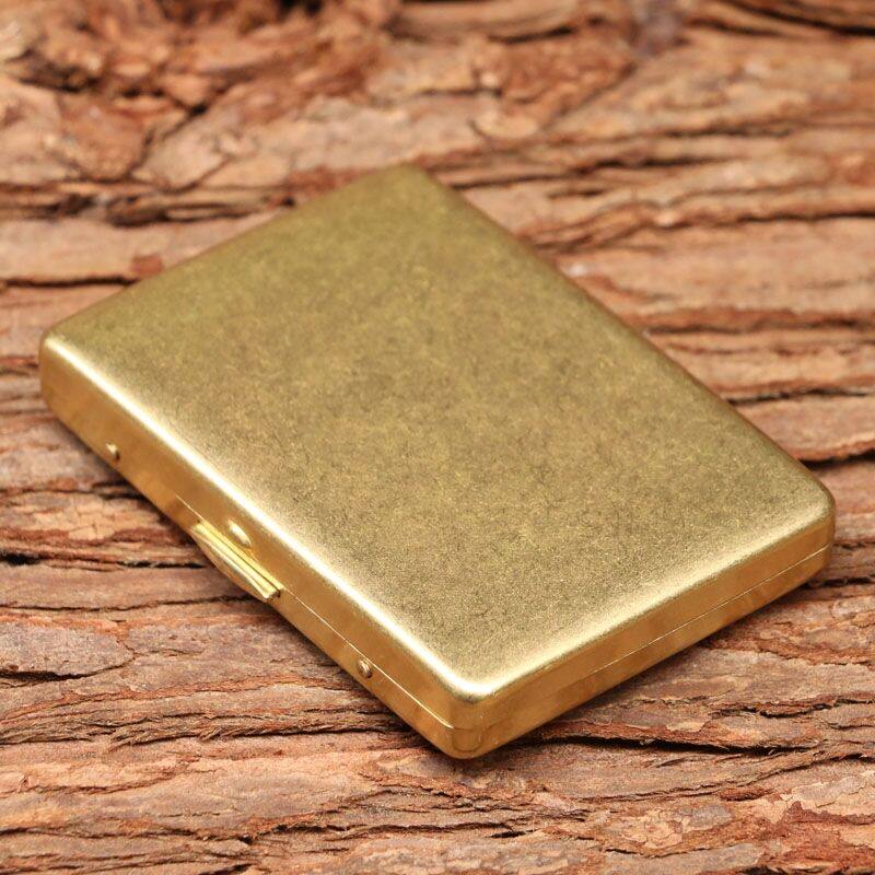 vintage flip top cigarette case 🌟 Retro luxury! high-end pure copper metal cigarette case turns your every  smoke into a