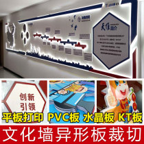 KT board PVC Chevron board crystal film special-shaped cutting carving shape cultural wall custom production advertising UV printing