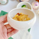 Korean ins chubby ceramic small round bowl mini refreshment bowl small bourgeois seasoning dish household soy sauce dish vinegar dish