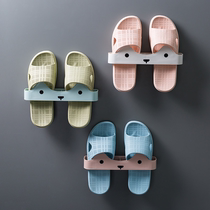 Bathroom slippers rack toilet shelve shelve wall-mounted wall-free Perforated Hooks Toilet containing devinator Foldable