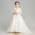 Kids catwalk phong cách phương tây váy dạ hội bé gái đuôi phồng gạc cô gái piano trang phục hoa cô gái công chúa váy mùa hè - Váy trẻ em Váy trẻ em