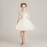 Наряд маленькой принцессы, платье девочки цветочницы, детский наряд для музыкальных выступлений, из фатина