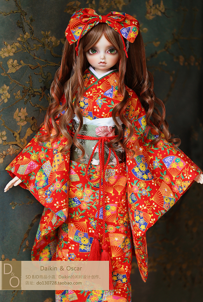 DO spot bjd3 Sub-female doll clothes sd10 13 Longsoul as62 ancient dress Japanese and wind cuff and kimono
