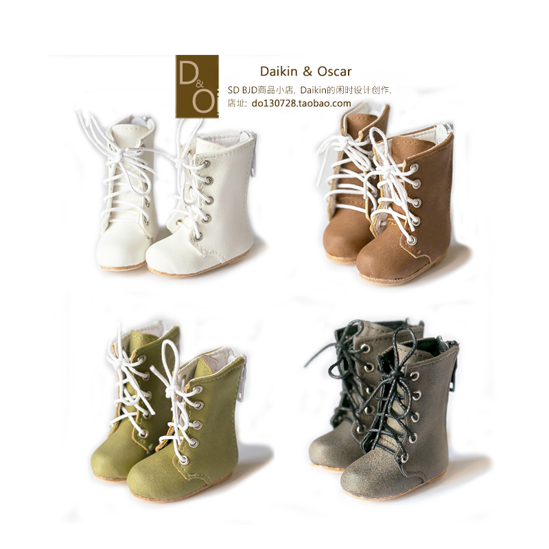 DO spot bjd6 doll shoes imda2 6 martin boots card meat gem painting British vintage strappy boots