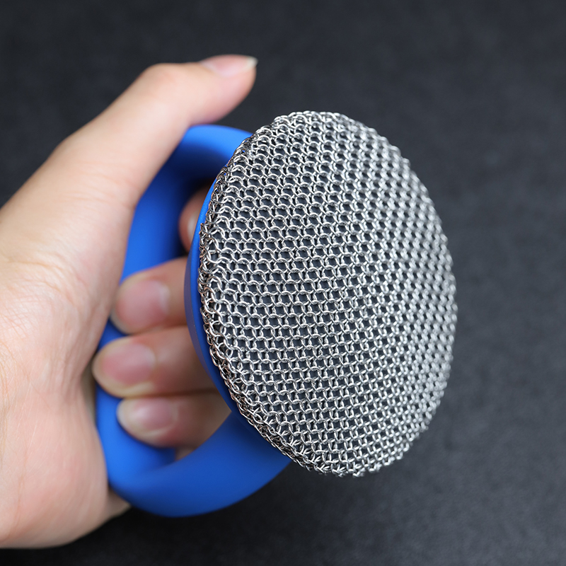 Washing pot washing net brush pot artifact kitchen cleaning bowl brush long handle brush steel ball brush with handle pot brush