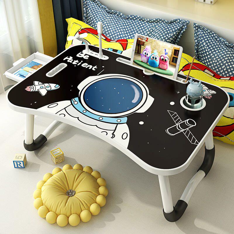 Room small table bedroom sitting area Ins folding cartoon net red floating window writing Job's bed on the bed