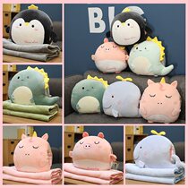 Pillow girl sleeping creative cute hand warm folding quilt dual use female driver cushion bread office nap