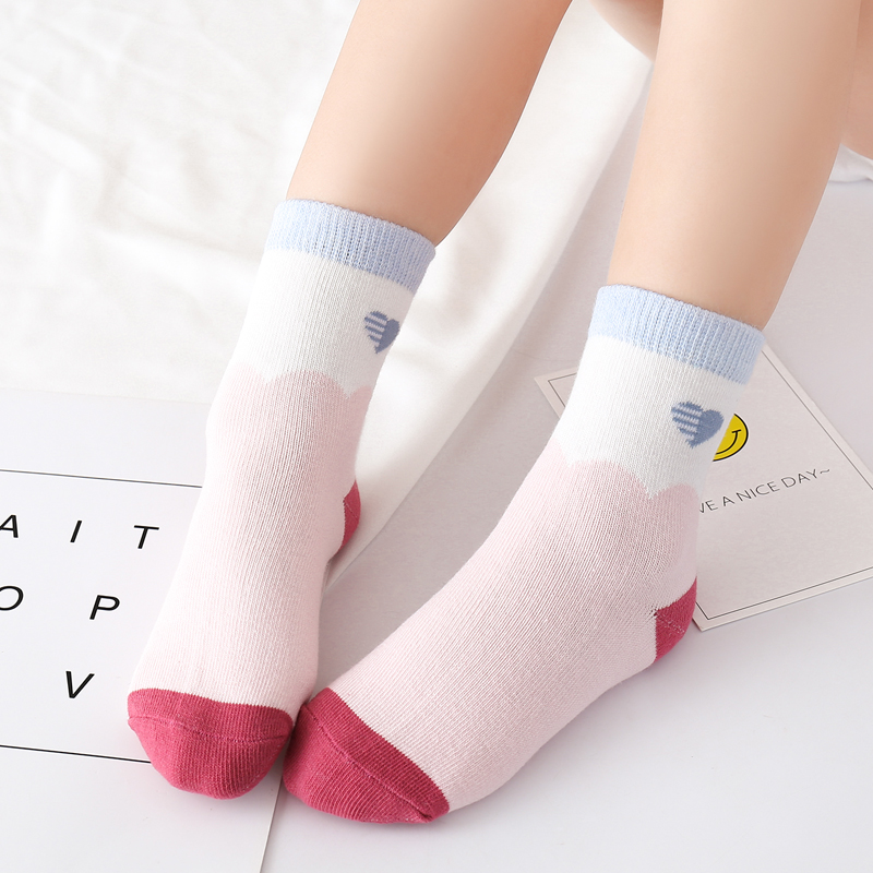 Tất cotton mùa thu và mùa đông, vớ trẻ em, bé gái nhỏ, vớ thông thường, 2-12 tuổi tất đùi cho bé gái