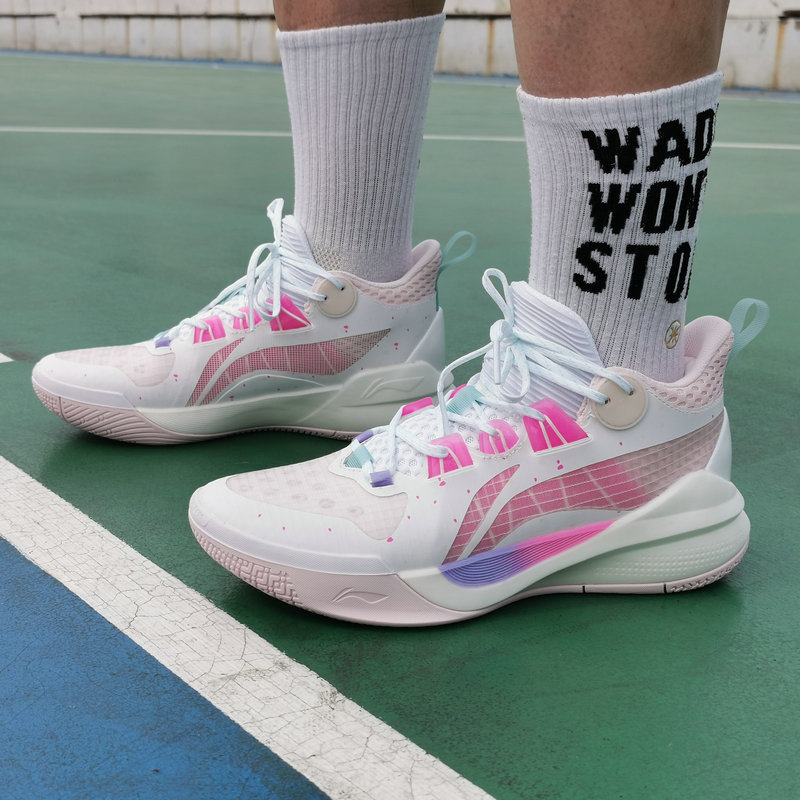Li Ning 2022 Xia's new sound speed 10TD Team version Cherry Blossom Slow Shock Wear real war basket sneakers ABPS015