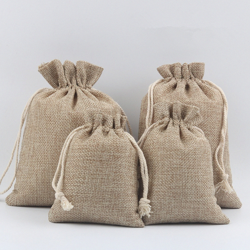Linen Bag, Imitation Linen Cotton Linen Drawstring Bag, Linen Bag, Drawstring Bag, Small Linen Bag, Jewelry Packaging Bag, Craft Bag