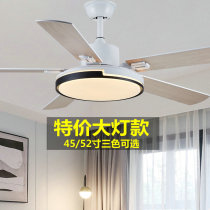 Frequency conversion restaurant ceiling fan lamp fan lamp home living room bedroom integrated chandelier 52 inch ceiling Nordic simple fashion