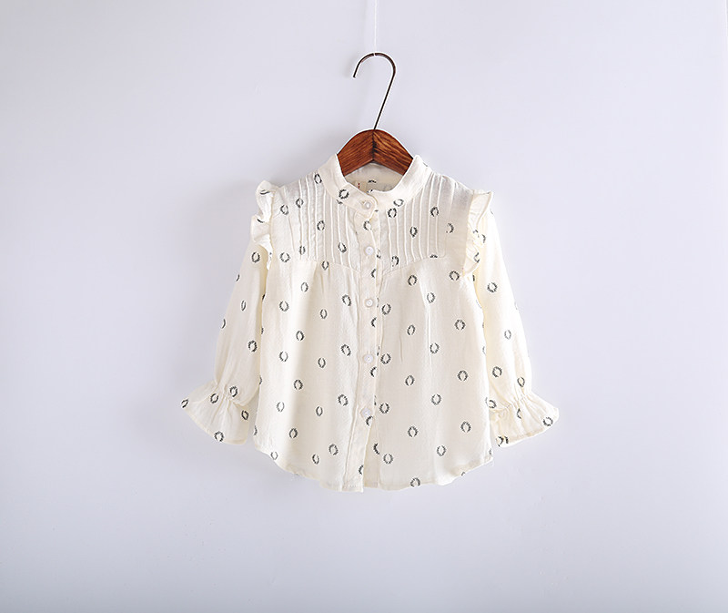 Chemise fille à manche longue en coton - Ref 2087036 Image 6