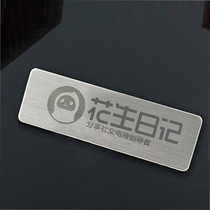 (Official spot) peanut diary stainless steel alloy laser listing badge hs017