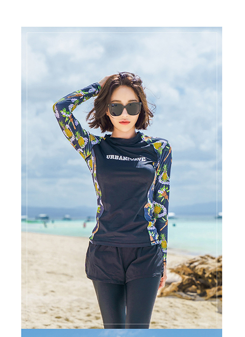 Bộ đồ lặn Hàn Quốc chống nắng nữ chia đôi quần dài tay đồ bơi nữ lướt sứa ống thở nam và nữ phù hợp với người yêu - Vài đồ bơi đồ đi biển cho cặp đôi
