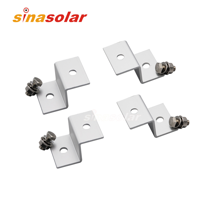 Small Z-shaped aluminum bracket solar panel mounting bracket 4 piece set