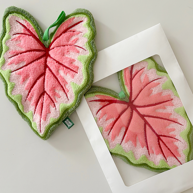 【Plant Magic】Tropical Rare Plant Colored Leaf Taro Kitchen Bathroom Hand Towel Original Illustration Design