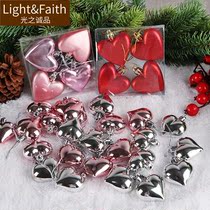 Peach Heart Love Valentines Day Christmas Ornaments Christmas Ornaments Color Balls Window Shopping Mall Arrangement