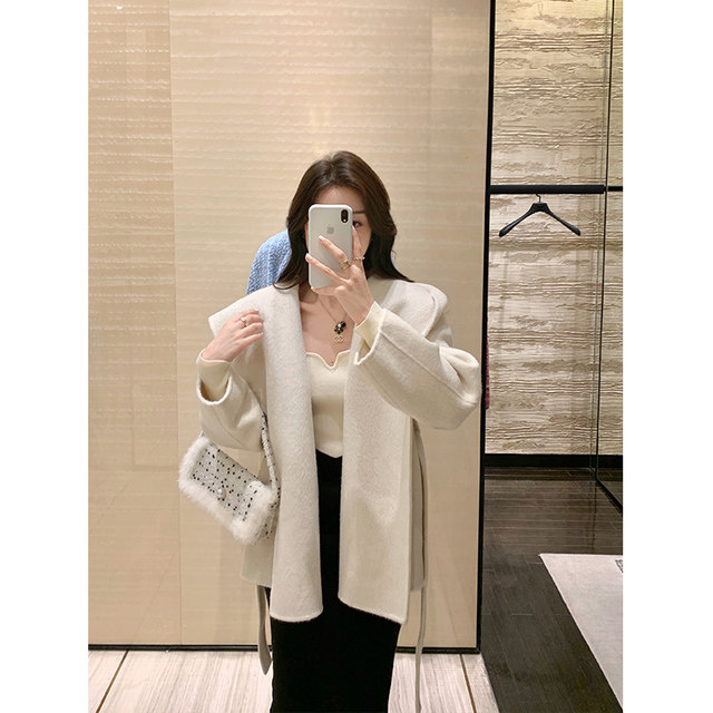 cchen Chen Chen_Short double-sided cashmere coat women's autumn and winter high-end small woolen cloak woolen coat