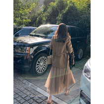 cchen Chen Chen_White mesh skirt skirt female 2022 spring and autumn new womens clothing slim high waist mid-length skirt