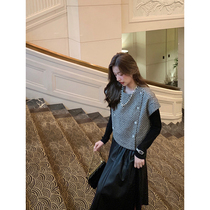 cchen Chen Chen_Small fragrance wind vest jacket womens spring and autumn new tweed short section plaid vest vest vest jacket