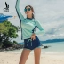 Bộ đồ lặn đôi 2018 mới tắm nước nóng mùa xuân phù hợp với nữ bảo thủ thời trang Hàn Quốc mảnh mai ngực nhỏ tập hợp áo tắm - Vài đồ bơi đồ đôi đi biển cho nữ Vài đồ bơi