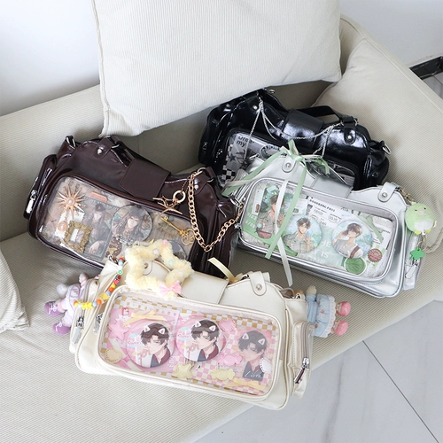 Оригинальная универсальная повседневная прозрачная сумка для закусок через плечо, двухмерная сумка для женщин от Wudong Shop [Xiao Zhili]