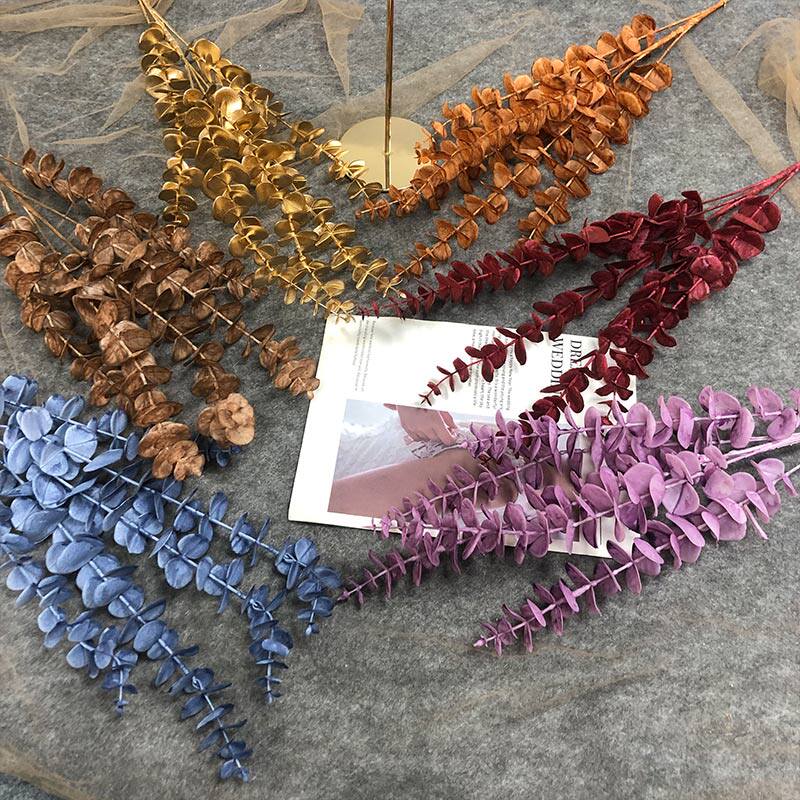 Wedding simulation hand feel Eugali 5 fork money leaf autumn wedding hall road leading flower row background decoration flower arrangement