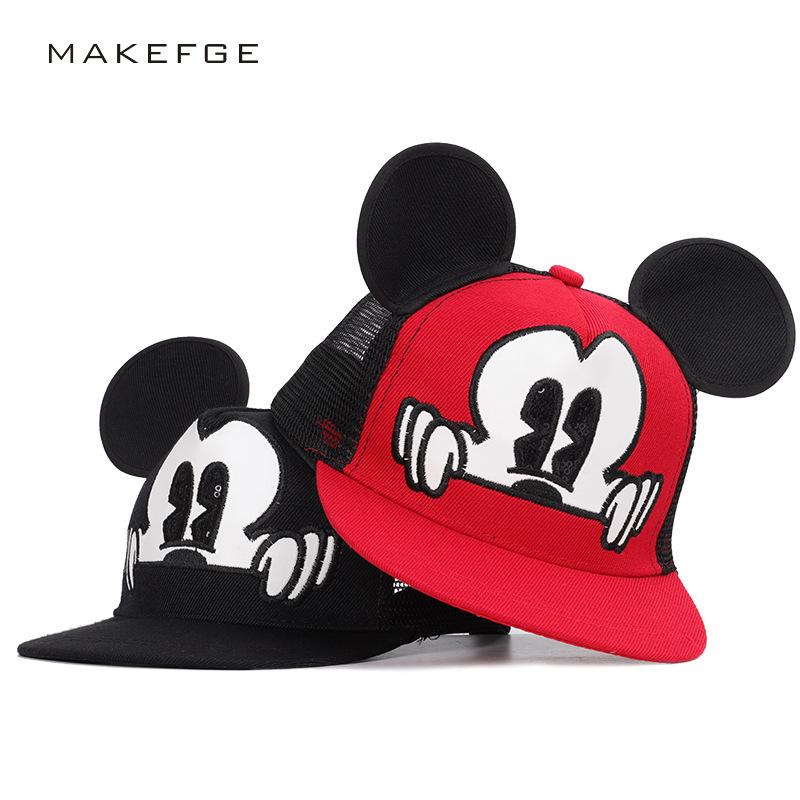 Disney Children's Cartoon Mickey Big Ears Embroidered Baseball Cap Spring, Autumn and Summer Outdoor Street Dance Hip-Hop Hat Disney Children's Cartoon Mickey Big Ears Embroidered Baseball Cap Spring, Autumn and Summer Outdoor Street Dance Hip-Hop Hat