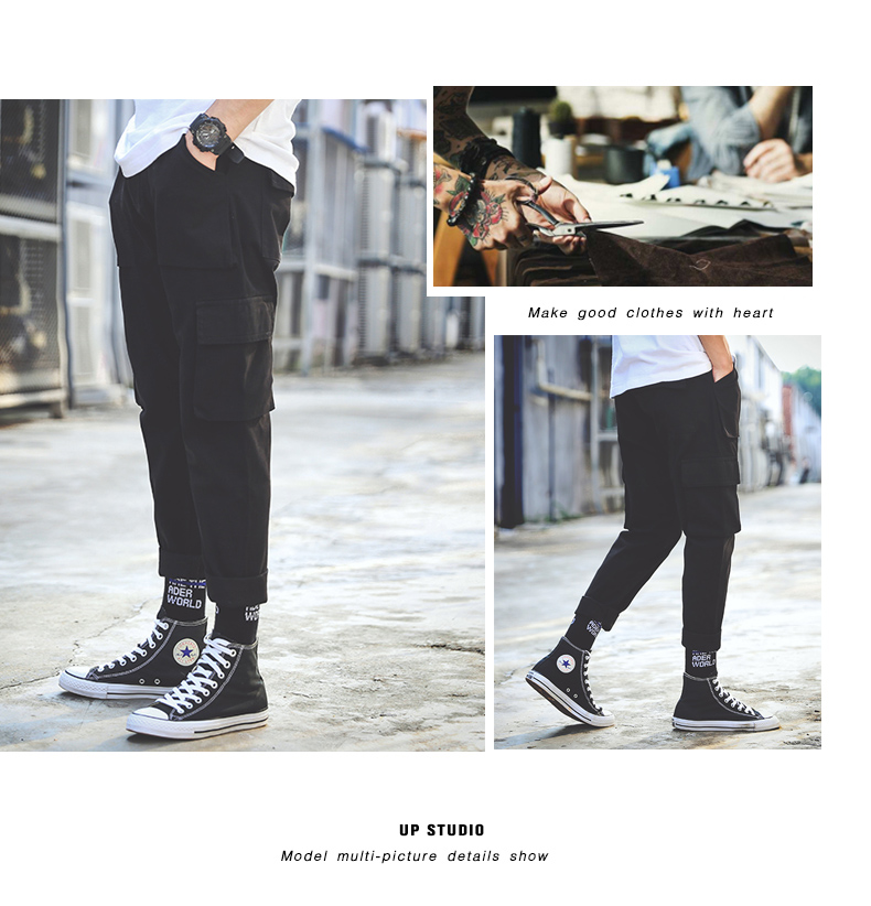 Mùa thu và mùa đông thương hiệu thủy triều quần yếm quần ống suông thẳng ulzzang phiên bản Hàn Quốc của xu hướng quần nam cộng với quần nhung quần đũi nam cao cấp