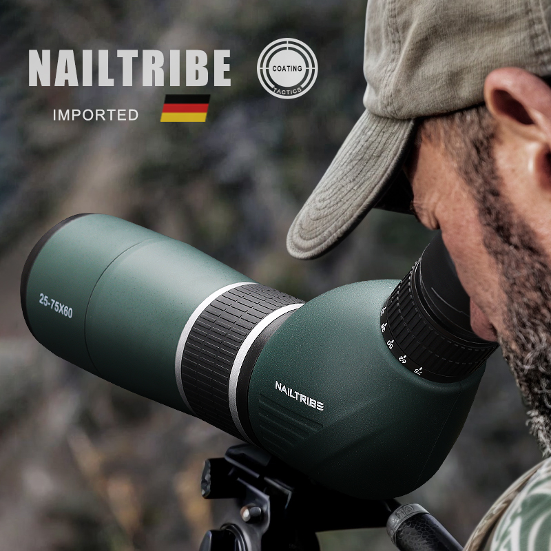 【ドイツ NAILTRIBE Optics】25-75X60 望遠鏡 高解像度 低光量 夜間視力 月見愛好家