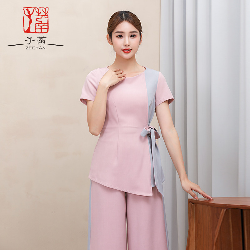 spa high-end fashion beauty salon workwear female health care pavilion pedicure bathrobe technician conserved temperament 258