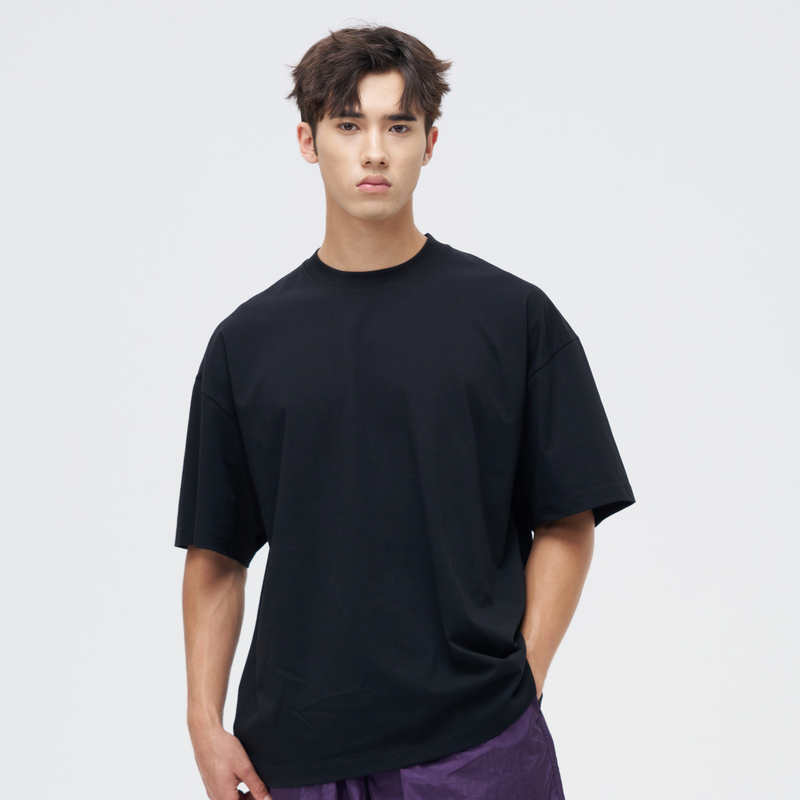 Seedclub Daily Essential (Boxy Short-Sleeve) 567Mf Solona Long-Staple Cotton Blend Loose T-Shirt for Men Seedclub Daily Essential (Boxy Short-Sleeve) 567Mf Solona Long-Staple Cotton Blend Loose T-Shirt for Men