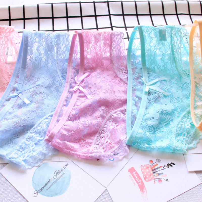 2 tải ren bên lưới đôi ánh sáng mô hình đồ lót kết hợp mới mô hình nam boxer nữ tam giác đồ lót đồ lót ibasic