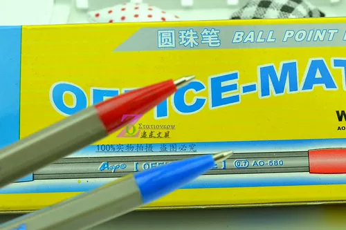 AO-580 Двухцветная шариковая ручка 0,7 мм красная и синяя плановая ручка AO-2