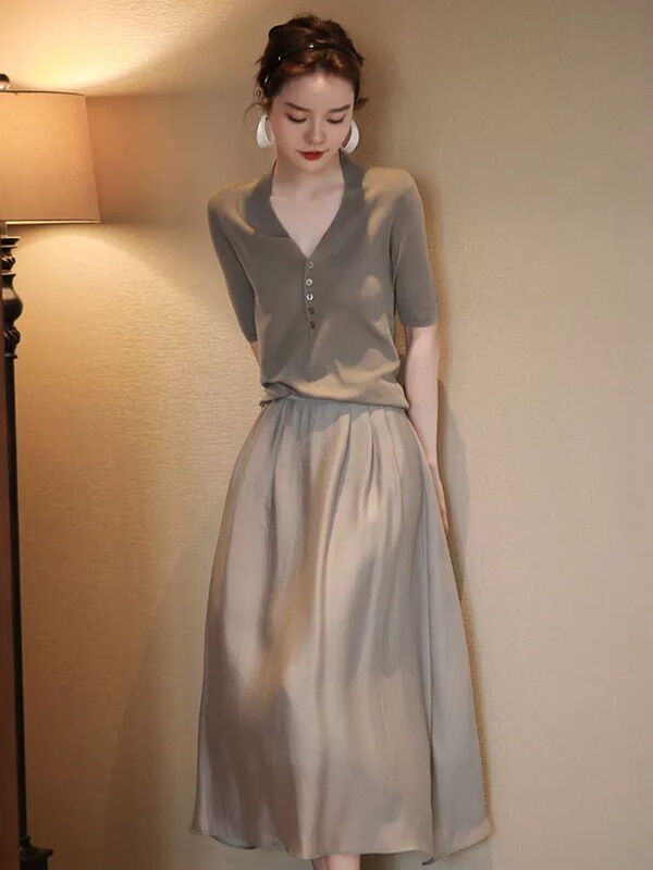 Skirts 2026 New Styles, This Year's Popular Hot-Selling Dresses, High-End Summer Women's Clothing, Elegant and Sophisticated Style, Outfit Set for Mature Women
