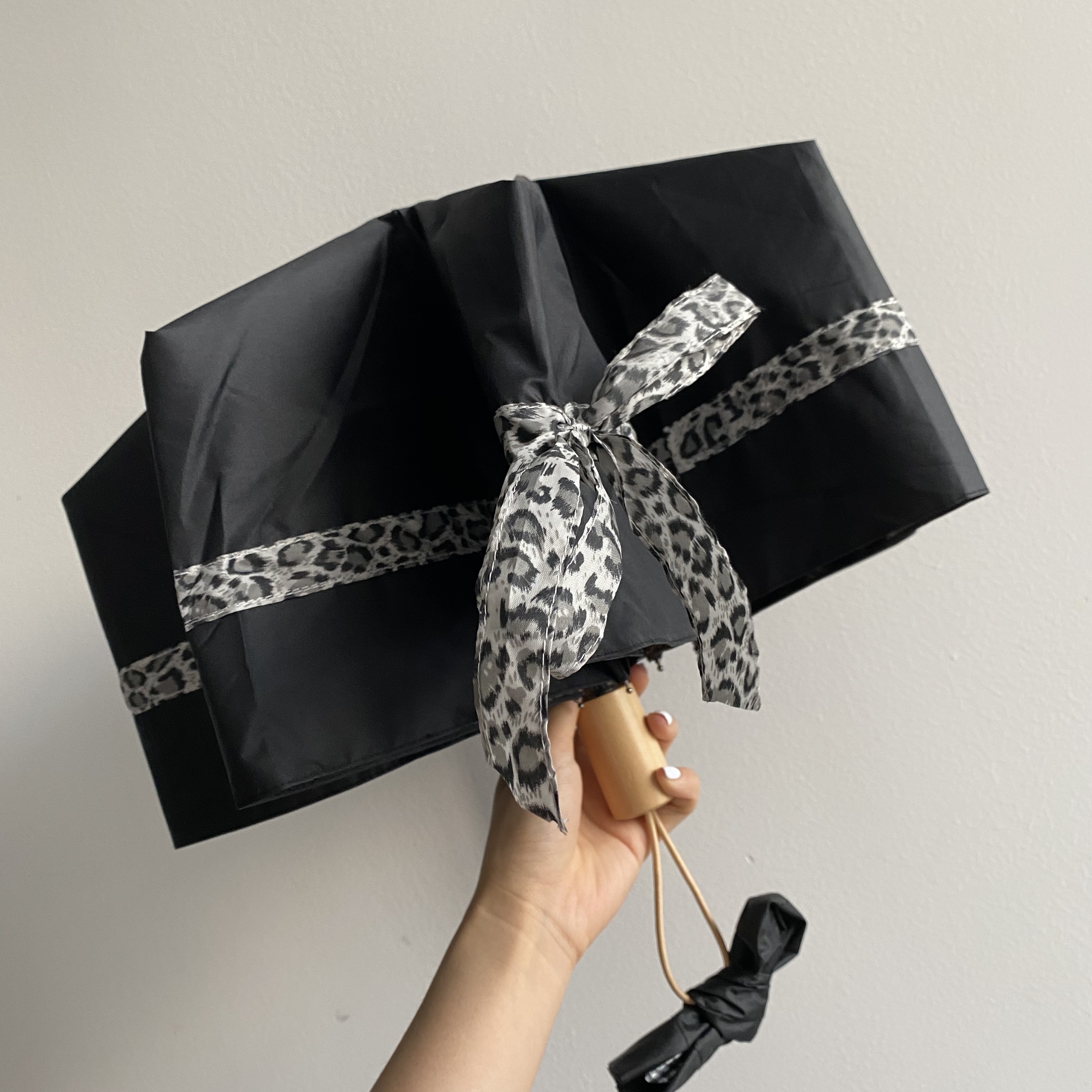 3fter Fairy Umbrella~ Bow Knot BAO WEN Umbrella Female Sunshade Three-fold Sunny and Rainy Dual-use Sunscreen Vinyl Sun Umbrella