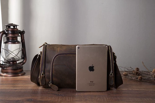 Кожаная подушка, модная трендовая сумка, рюкзак на одно плечо на ремне, DIY, воловья кожа, из натуральной кожи