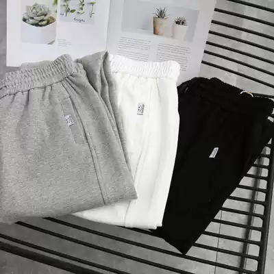 LNKK spring start good light slim pants elastic waist cotton sports pants women's bunched feet loose casual pants