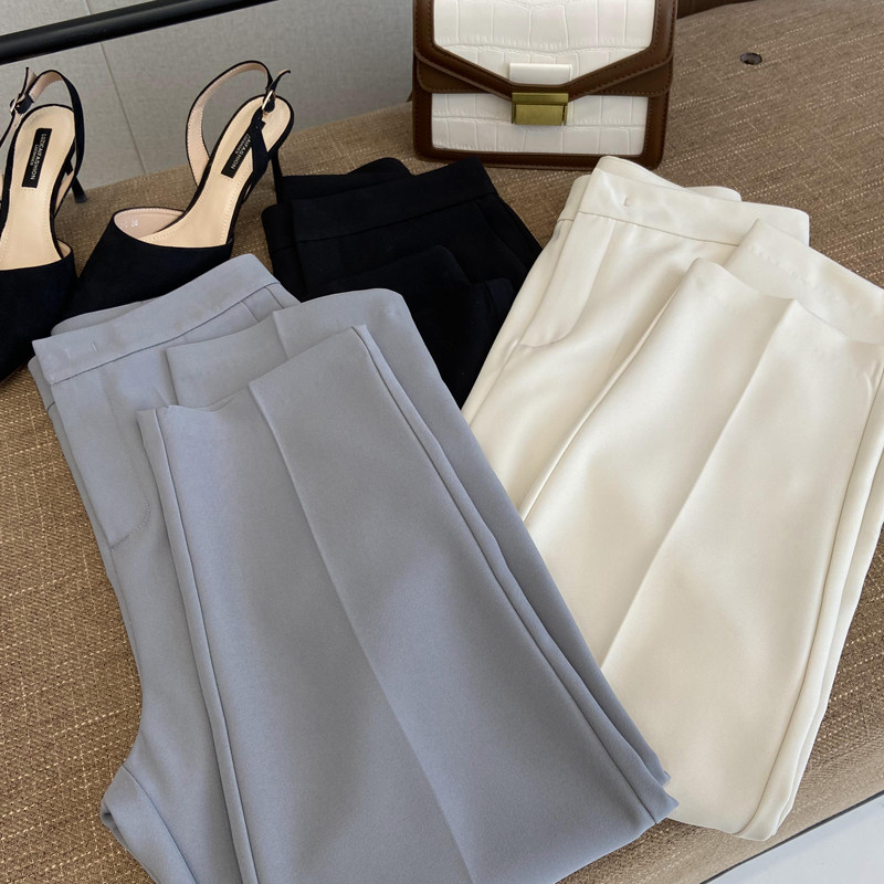 LNKK High-cargo Spink Material Trousers Fabric Summer Thin Sensitive Nine Smoke Tube Direct Suit Pants