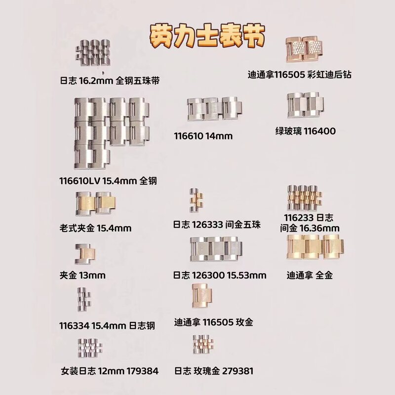 Rolex Extended Watch Strap Links Accessories Original Submariner Daytona Datejust Air-King Gmt-Master Ii Sea-Dweller