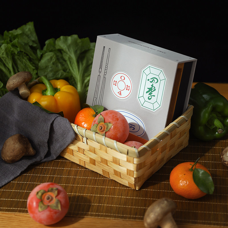 2024 Season Food Calendar Creativity Festival Gas Illustrator Half Lunar Calendar Gourmet Menu Calendar fridge with magnetic suction frame-Taobao